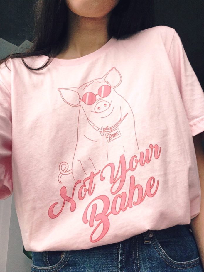 Not-your-babe-pig-t-shirt