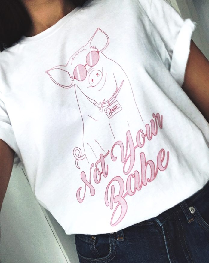 Not-your-babe-pig-t-shirt